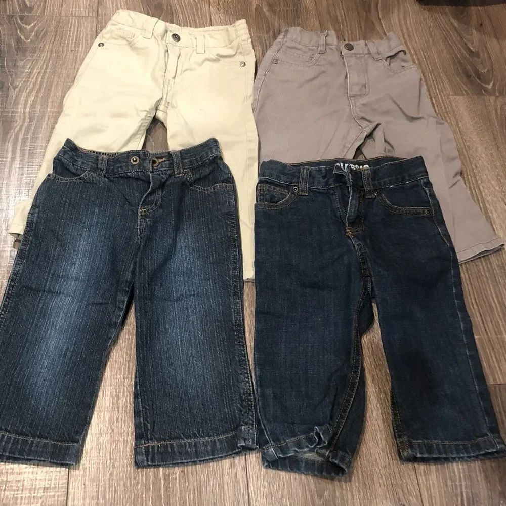 Toddler Straight/Baggy Jeans Size 12-18 months Kids Jean Pants Bundle 4 pcs
